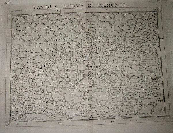 Ruscelli Girolamo (1504-1566) Tavola nuova di Piemonte 1574 Venezia